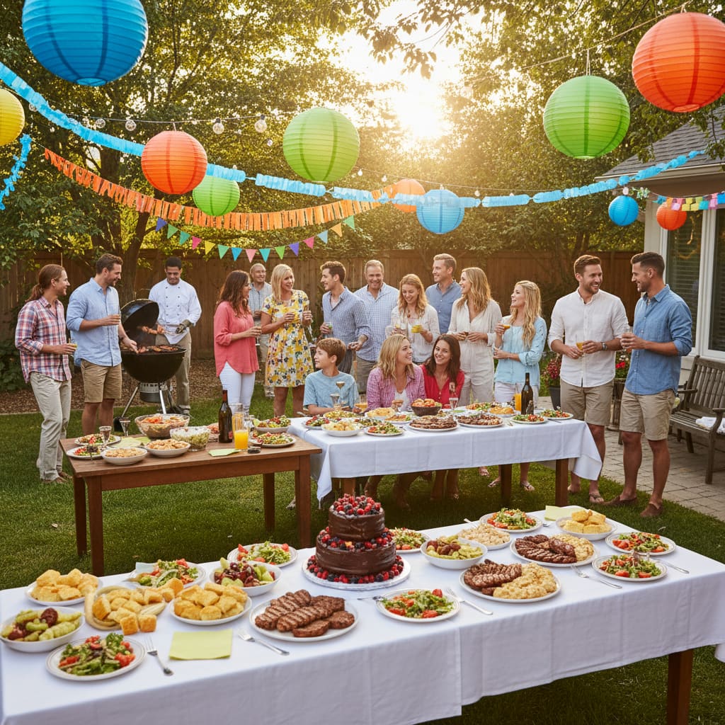 Familienfeier am BBQ